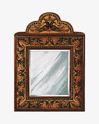 Vintage mirror illustration, antique design