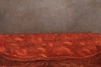 Red cushion background, brown wall painting by Maria Wiik. Remixed by rawpixel.