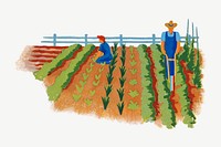 Farming people, agriculture illustration psd. Remixed by rawpixel.