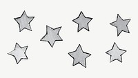 Gray stars illustration psd. Remixed by rawpixel.