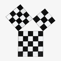 Checkered cubes, geometric graphic. Remixed by rawpixel.