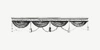 Vintage curtain illustration psd. Remixed by rawpixel.