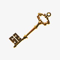 Medieval key, Masonic chart of the Scottish rite illustration. Remixed by rawpixel.