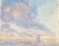 Study of clouds, Rome, Italy by Francis Augustus Lathrop. Digitally enhanced by rawpixel.