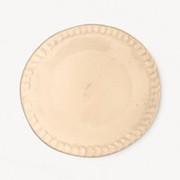 Beige handmade plate mockup psd