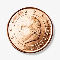 Euro coin money isolated image