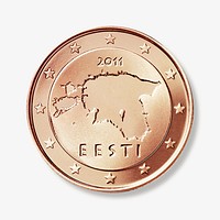 Euro coin money isolated image