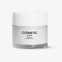 Cosmetic jar mockup, beauty product packaging psd