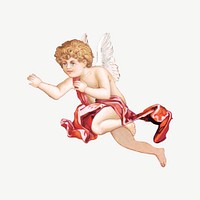 Flying cupid, mythical creature illustration psd. Remixed by rawpixel.