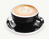 Latte art graphic psd