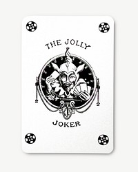 Joker card isolated graphic psd