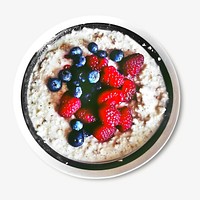 Oats image, food photo on white