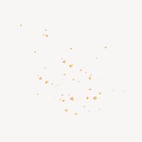 Gold glitter collage element psd