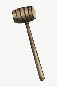 Vintage hammer illustration psd. Remixed by rawpixel.