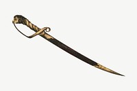 Vintage sword, weapon illustration psd. Remixed by rawpixel.