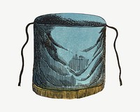 Bag, vintage object illustration psd. Remixed by rawpixel.