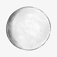 Full moon, circle illustration. Remixed by rawpixel.