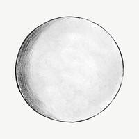 Full moon, circle illustration psd. Remixed by rawpixel.