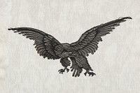 Decoration (19th century), fragment of black silk lace in the form of a flying eagle. Original public domain image from The Smithsonian Institution. Digitally enhanced by rawpixel.