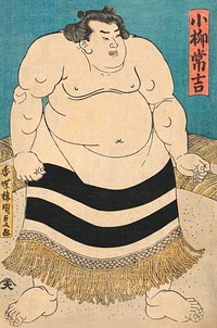 The Sumo Wrestler, Koyanagi Tsunekichi (1840), illustration by Utagawa Kunisada. Original public domain image from The Smithsonian Institution. Digitally enhanced by rawpixel.