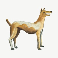 Brown dog, vintage animal illustration psd by Gejza Schiller. Remixed by rawpixel.