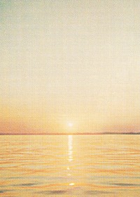 Summer sunset ocean background, vintage illustration. Remixed by rawpixel.