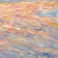 Pierre-Auguste Renoir's Sunset background, famous vintage painting. Remixed by rawpixel.