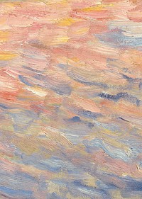 Pierre-Auguste Renoir's Sunset background, famous vintage painting. Remixed by rawpixel.