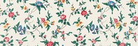 Vintage flower patterned background, beige design. Remixed by rawpixel.