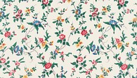 Vintage flower patterned background, beige design. Remixed by rawpixel.