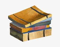 Vintage book stack illustration psd by Ilmari Aalto. Remixed by rawpixel.