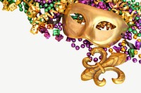 Carnival gold masquerade border psd