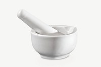 Mortar and pestle isolated graphic psd