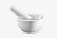 Mortar and pestle, isolated object on white