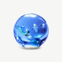 Blue marbles isolated graphic psd