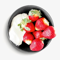 Strawberry image on white