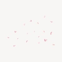 Pink flower petal design, collage element psd