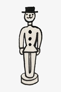 Wooden figure illustration isolated design. Remixed by rawpixel.