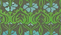 Vintage floral pattern, green background. Remixed by rawpixel.