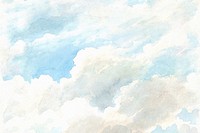 Cloud sky painting background. Remixed by rawpixel.