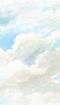 Cloud sky painting mobile wallpaper. Remixed by rawpixel.