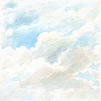 Cloud sky painting background. Remixed by rawpixel.