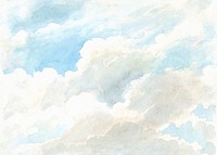 Cloud sky painting background. Remixed by rawpixel.