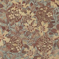 Vintage flower pattern, brown background. Remixed by rawpixel.