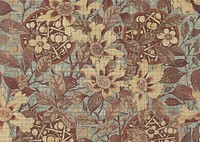 Vintage flower pattern, brown background. Remixed by rawpixel.