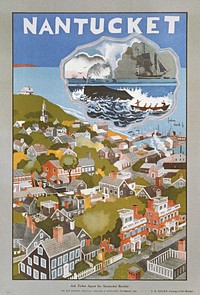 Nantucket: The New York, New Haven & Hartford Railroad Co. / John Held Jr. (1925). Original public domain image from Library of Congress. Digitally enhanced by rawpixel.