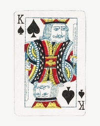 King spade poker card collage element psd. Remixed by rawpixel.