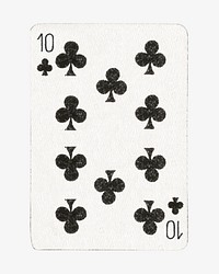 10  clover poker card isolated design. Remixed by rawpixel.