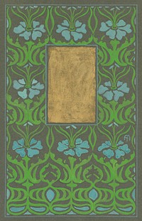 Design for a Book Cover, floral pattern. Original public domain image from Smithsonian. Digitally enhanced by rawpixel.