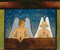 Devotion, (1895) angel illustration by Hugo Simberg. Original public domain image from Finnish National Gallery. Digitally enhanced by rawpixel.